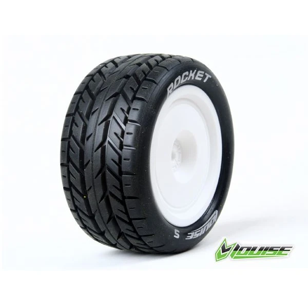 Колеса Louise Buggy 1/10 E-ROCKET Soft 12мм задні білі 2шт (L-T3188SWKR)