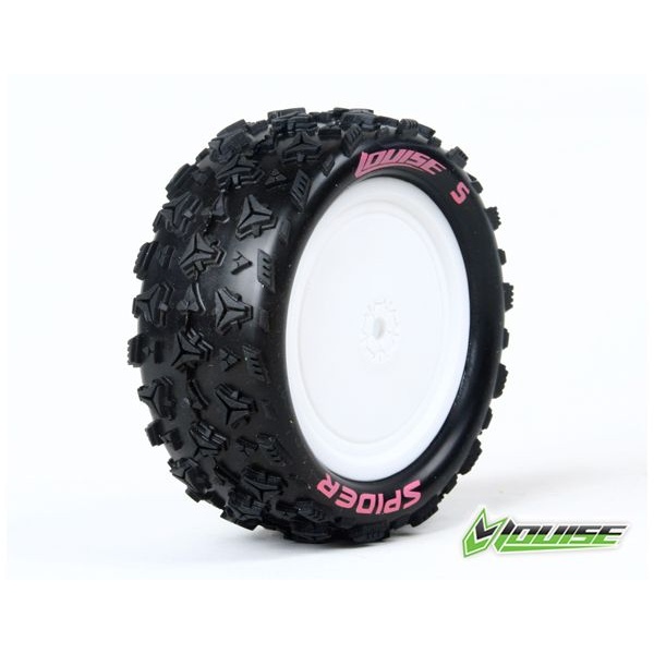 Колеса Louise Buggy 1/10 E-SPIDER Soft 12мм передні білі 2шт (L-T3198SWKF)