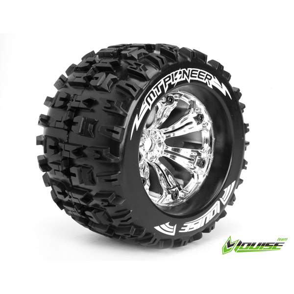 Колеса Louise Monster 1/8 MT-PIONEER виліт 1/2 хром 2шт (L-T3218CH)