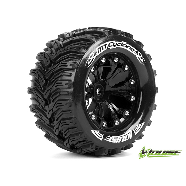 Колеса Louise Monster 1/10 MT-CYCLONE Soft виліт 1/2 чорні 2шт (L-T3226SBH)