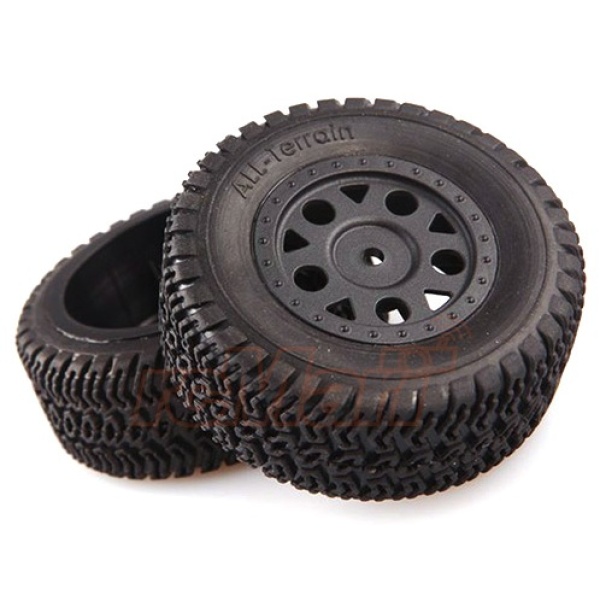 Колеса LC Racing шорт-корс 1/14 чорні 2шт для EMB-SC (LC-6003)