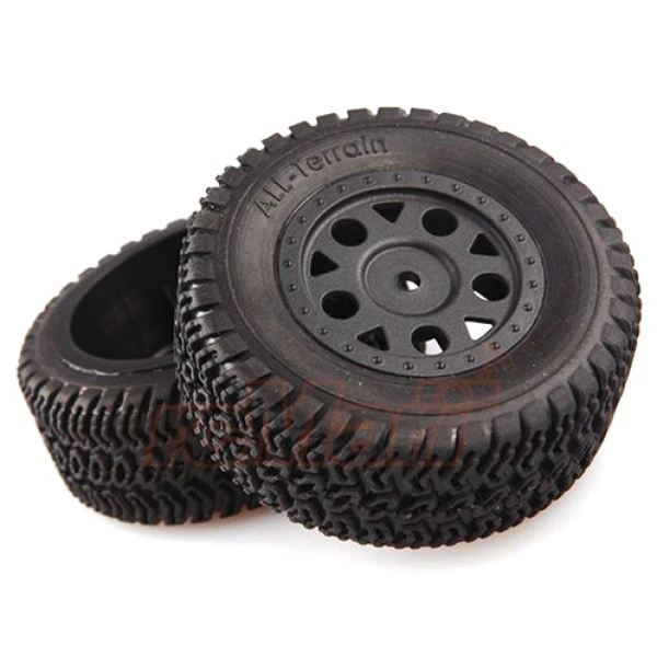 Колеса LC Racing шорт-корс 1/14 чорні 2шт для EMB-SC (LC-6003)