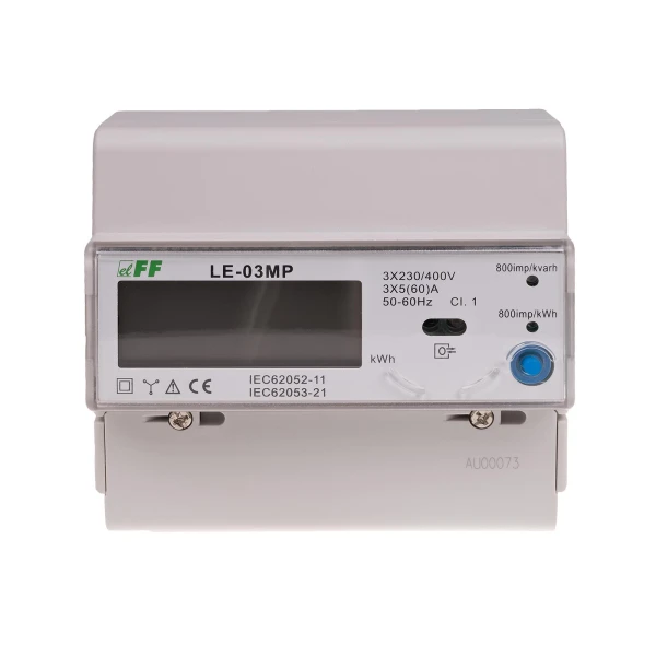 Лічильник електроенергії LE-03MP трифазний, MODBUS RTU, з внутрішнім реле
