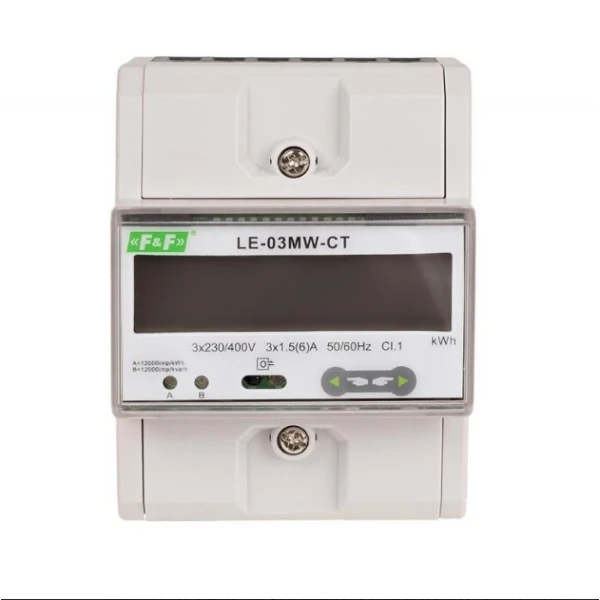 Лічильник електроенергії LE-03MW-CT, 3-фазний, Modbus RTU, трансформаторне підключення