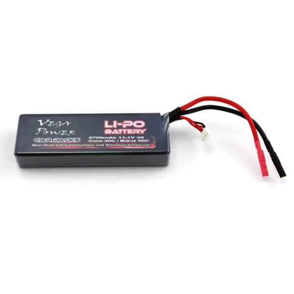 Li-Po Battery (11.1V 2700mAh 3S 25C) w/Banana Plug