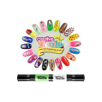 Дитячий лак-олівець для нігтів Malinos Creative Nails на водній основі (2 кольори Морської хвилі + Білий)