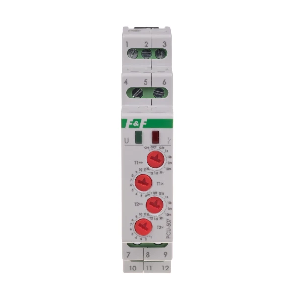 Реле часу PCU-507, циклічне, 2х8А