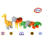 Пазл 3D дитячі магнітні тварини POPULAR Playthings Mix or Match (тигр, крокодил, слон, жираф)