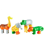 Пазл 3D дитячі магнітні тварини POPULAR Playthings Mix or Match (тигр, крокодил, слон, жираф) - Зображення 11