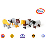 Пазл 3D дитячі магнітні тварини POPULAR Playthings Mix or Match (корова, кінь, вівця, собака)