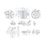 Мотор T-Motor AS2308 KV1450 3S 275W для літаків - Зображення 6