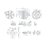 Мотор T-Motor AS2308 KV1450 3S 275W для літаків - Зображення 6