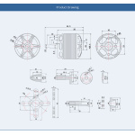 Мотор T-Motor AS2312 KV1150 3-4S 357W для літаків - Зображення 5