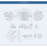 Мотор T-Motor AS2312 KV1150 3-4S 357W для літаків - Зображення 5