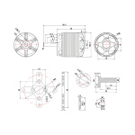 Мотор T-Motor AS2820 KV880 3-4S 626W для літаків - Зображення 5