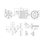 Мотор T-Motor AS2820 KV880 3-4S 626W для літаків - Зображення 5