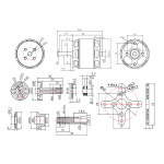 Мотор T-Motor AT2814 KV1050 3-4S 700W для літаків - Зображення 5