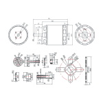 Мотор T-Motor AT3530 KV580 4-6S 1400W для літаків - Зображення 5