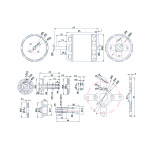 Мотор T-Motor AT4130 KV300 6-12S 3200W для літаків - Зображення 6