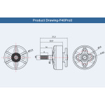 Мотор T-Motor F40 PRO II 2306 2400KV для мультикоптерів (сірий) - Зображення 5