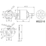 Мотор T-Motor MS2216-10 KV900 2-3S 198W для мультикоптерів - Зображення 5
