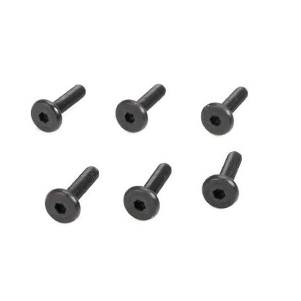 Team Magic 3x12mm Steel Flat Round Servo Mount Screw (6)