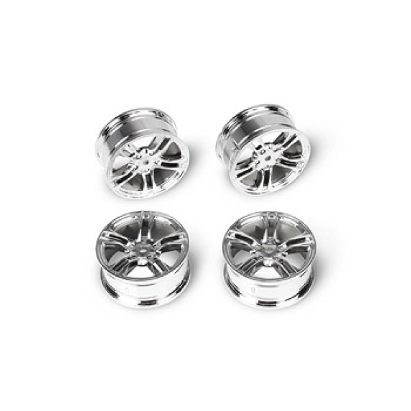 Team Magic E4 Drift Car Wheel 5 Spoke Silver 4p