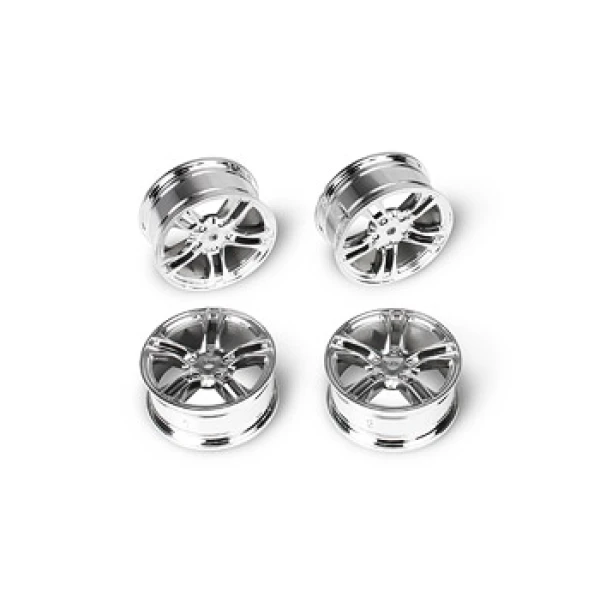Team Magic E4 Drift Car Wheel 5 Spoke Silver 4p
