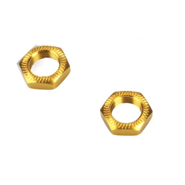 Team Magic Serrated Wheel Nut Gold 2p