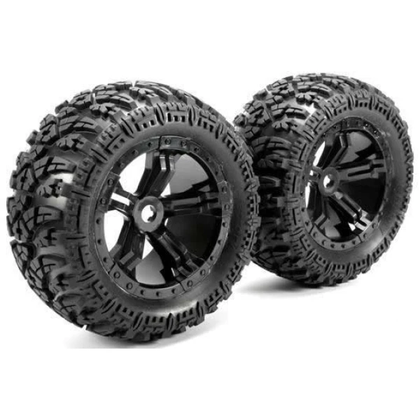 Team Magic E6 Mounted Tire 7.1"x4.5" Size Splined wheel hubs