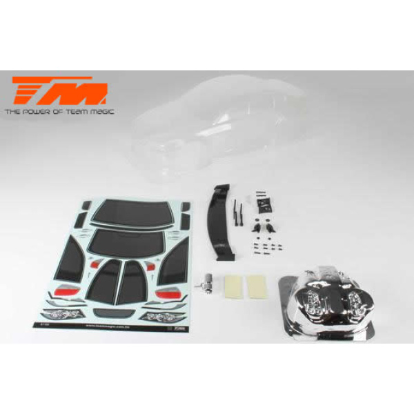 Team Magic K Factory TPR Touring Car Body (Clear, 190mm)