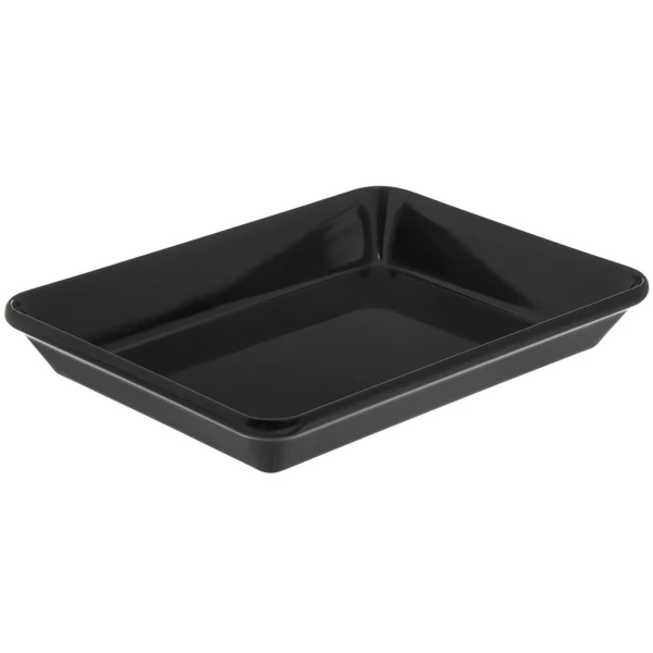 Страва для викладення продуктів з меламіну, 39.7×30×5.5 см, чорна