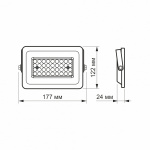 LED прожектор VIDEX 30W 5000K 220V (VL-F2e-305W) 20шт. - Зображення 5