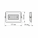 LED прожектор VIDEX 30W 5000K 220V (VL-F2e-305W) 20шт. - Зображення 5