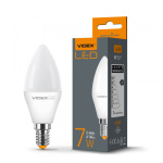 LED лампа VIDEX C37e 7W E14 3000K 220V 20шт/ящ (VL-C37e-07143)