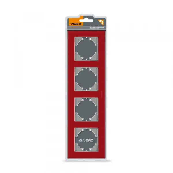 ac80f539-9947-11eb-818a-0025b3220fe4.800x600.jpeg VIDEX BINERA Рамка червоне скло 4 поста горизонтальна (VF-BNFRG4H-RD) (12/72) - Зображення 1