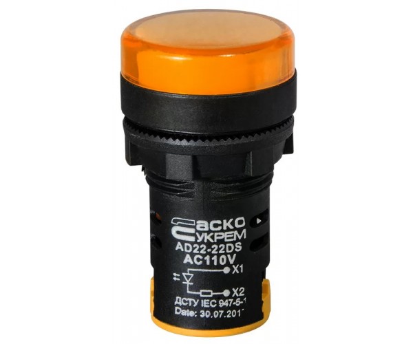 ad22_22ds_110v-600x500-1.jpg Сигнальна арматура AD22-22DS жовта 110V АC - Зображення 1