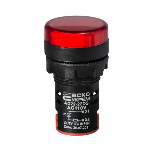 Сигнальна арматура AD22-22DS червона 110V АC