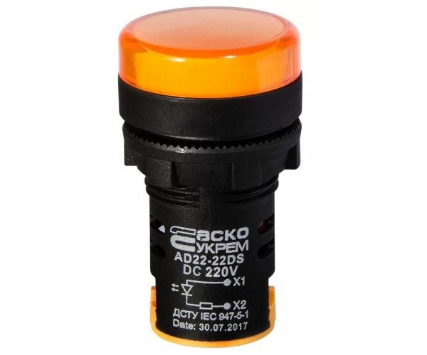 ad22_22ds_220vdc_y-600x500-1.jpg Сигнальна арматура AD22-22DS жовта 220V DC - Зображення 1