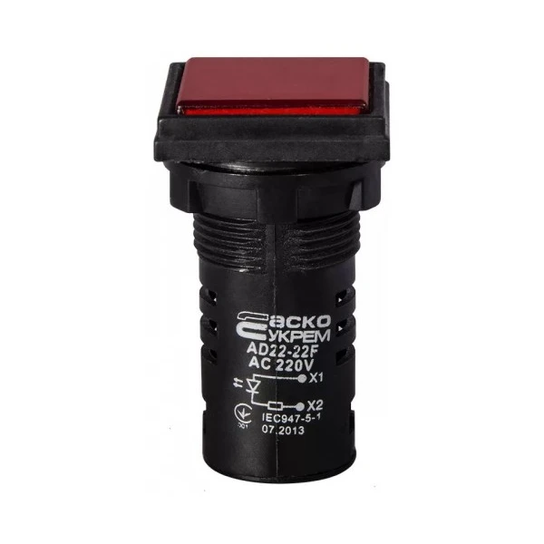 Сигнальна арматура AD22-22F червона 220V АC