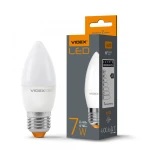 LED лампа VIDEX C37e 7W E27 4100K 220V 20шт/ящ (VL-C37e-07274)