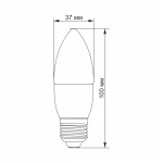 LED лампа VIDEX C37e 7W E27 4100K 220V 20шт/ящ (VL-C37e-07274) - Зображення 3