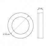LED світильник ART (ЖКГ) круглий VIDEX 15W 5000K 220V (VL-BHFR-155) - Зображення 4