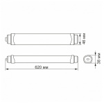 LED світильник IP65 лінійний магістральний VIDEX 18W 0,6М 5000K 220V 20 шт (VL-BNWL-18065) - Зображення 3