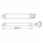 LED світильник IP65 лінійний магістральний VIDEX 18W 0,6М 5000K 220V 20 шт (VL-BNWL-18065) - Зображення 3
