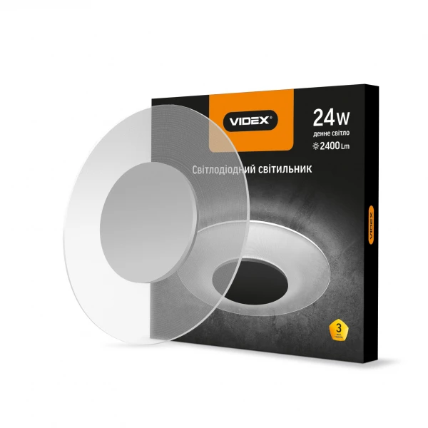 LED світильник Акриловий круглий VIDEX 24W 4100K 220V 4 шт (VL-JTR-24S4)