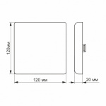 LED світильник квадратний безрамковий VIDEX 15W 4100K 220V 20 шт/ящ (VL-DLFS-154) - Зображення 3