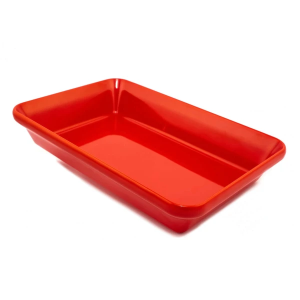 Страва для викладення продуктів з меламіну, 30×19.5×5.5 см, червона