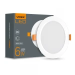 LED світильник Back вбудований круглий VIDEX 6W 5000K
