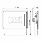 LED прожектор VIDEX Fe 10W 5000K 12V - Зображення 3